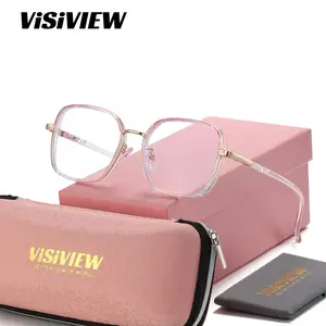 VISIVIEW Unisex Fashion Elegant Full Frame Plano Glasses Climbing Square Frame Anti-blue light Plano Glasses
