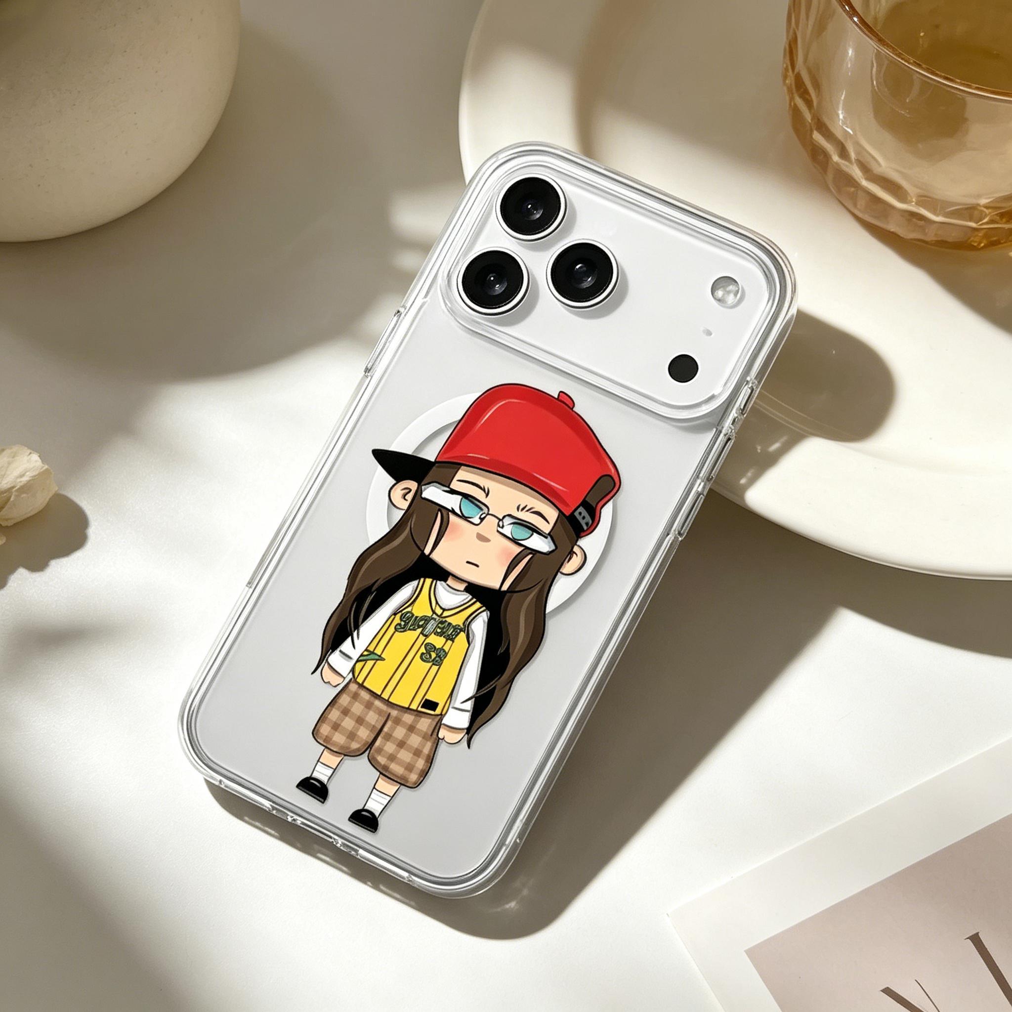 Billie cartoon design phone case, all-around protection, shockproof and dropproof, fingerprint resistant, magnetic design, compatible with iPhone 17/11 series and Samsung S26/21 series, safe and reliable.