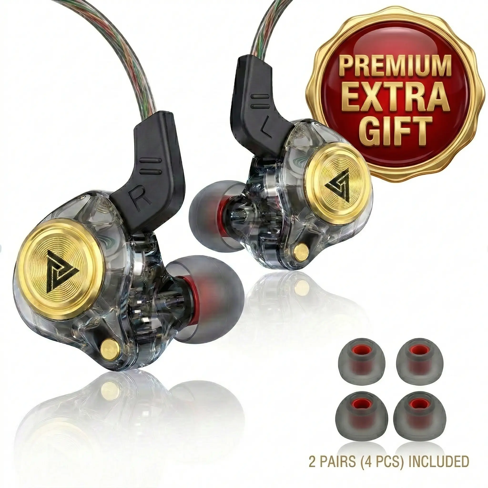 イヤホン iPhone8  headphone  box  judenki  gold Amazon.com: KZ ZSN Pro X in Ear Monitor Earphone 1BA 1DD Wired