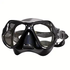 Professional Diving Mask and Snorkel Kit, Soft Silicone Goggles Large Frame for Adults Men Women, Anti-Leak Snorkeling Gear Essential for Beach Swimming Diving Travel Comfortable Fit High-Performance