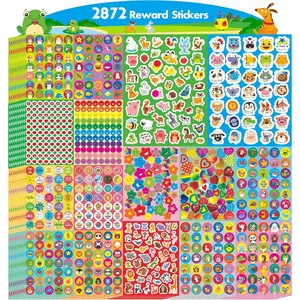 Large Incentive Stickers 64 Sheets Round Encouragement Stickers Animals Donuts Cupcakes Stars Hearts Motivational Teacher Classroom Reward Gifts Encourage Kids to Do Chores Go to The Toilet