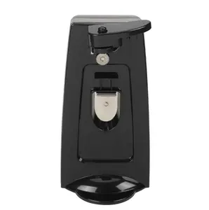 Can Opener and Knife Sharpener, Bottle Opener with Removable Cutting Lever Black