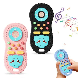Baby Silicone Interactive Duck Shaped Remote Control Toy with Color Button Design for Early Education Learning, Baby Gift, Playful Design, Suitable for Preschool Education Children's Classroom Toys