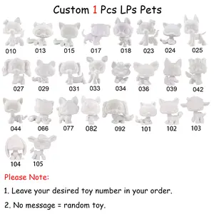 1 Pc Custom Mini Pet Shop White Vinyl Mold Blank Base - DIY Collie, Dachshund, Great Dane, Cocker Spaniel, Labby, Husky, Sitting Cat Figurine Toy Model for Doll Making
