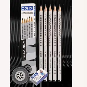 Wooden Pencils Pack Of 10 Comfortable Strong Grip| Smooth, Effortless Long & Bold Writing| Includes 1 E-Racer Erasers & 1 Long Point Sharpene