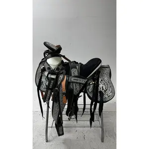 Charro Saddle – Black & Silver “El Potro” Edition (15.5”)