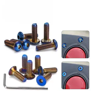 6PC/LOTS Burnt Titanium Steering Wheel Bolts neo chrome bolts Fit a lot of steering wheel Works Round Boss Kit JR-LS06CR-R/T