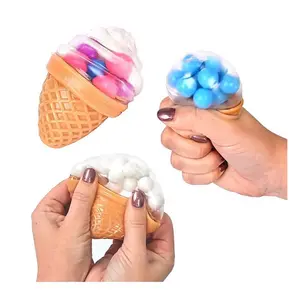 Ice Cream Cone Stress Relief Toy - Soft Squishy Squeeze Toy for Anxiety Relief - Fun and Interactive Design - Perfect for Kids and Adults