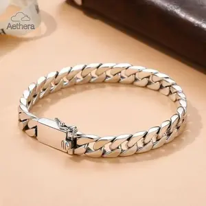 2026 New S925 Silver-Plated Cuban Bracelet, Classic Stylish Design for All Occasions, Perfect Fashion Jewelry Gift for Black Friday & Christmas