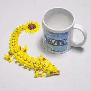 3D Printed Articulated Sunflower Dragon by Cinderwing3d