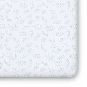 Leaves Organic Jersey Cotton Crib Sheet and Changing Pad Cover Set