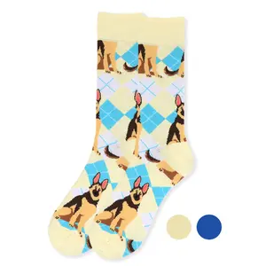 Men's Socks - Novelty Argyle Dog