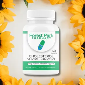 Forest Park Pharmacy Cholesterol Script Support - 60 Tablets, Gluten Free Dietary Supplement for Drug-Nutrient Depletion Support