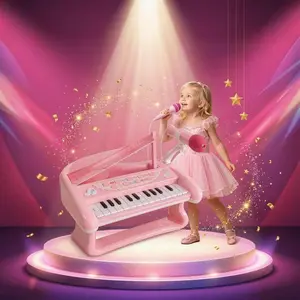 Mini Multifunctional Kids Electronic Keyboard, Sing & Play All-in-One Early Education Toy with Built-in Music