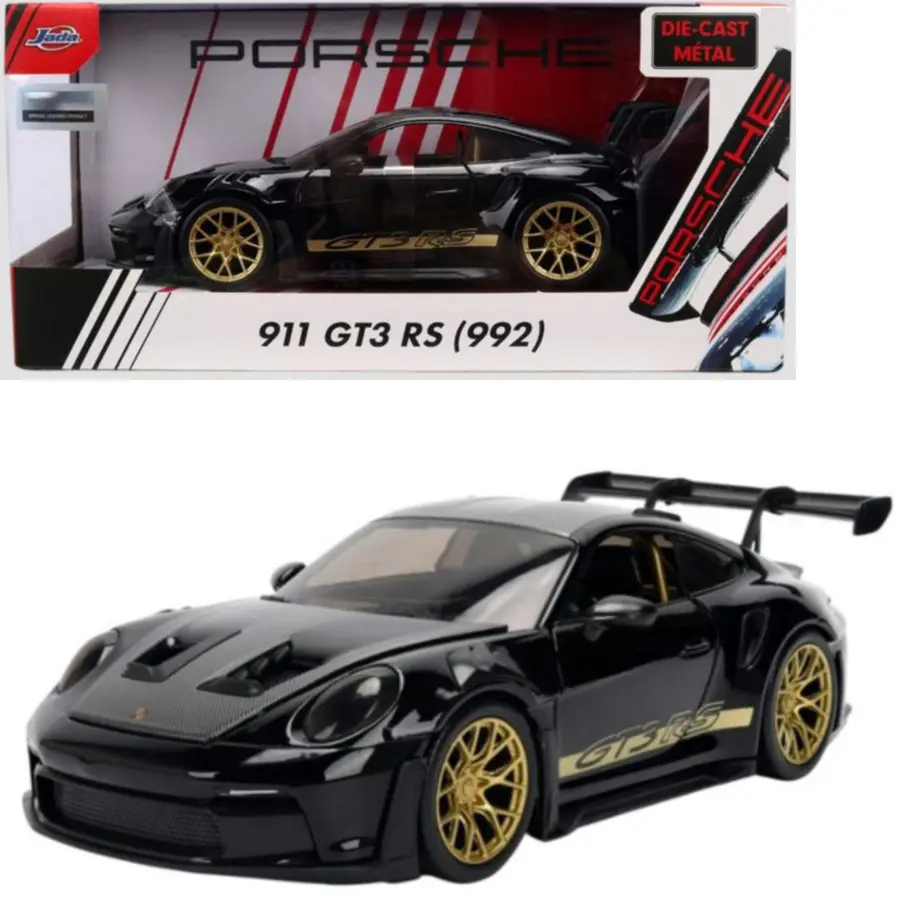 1:24 Porsche 911 GT3 RS (992) Black Diecast Model Car Jada Toys