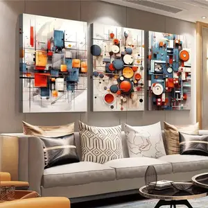This 2D flat three-piece set features a modern and trendy theme, including wooden-framed fabric paintings of figures, flowers, and landscapes.It's a Nordic minimalist style decorative painting suitable for living rooms, bedrooms, kitchens, offices, schoo