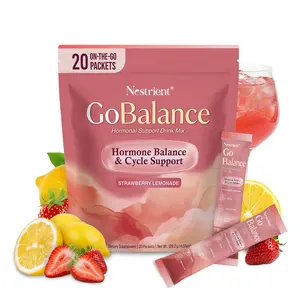 NEWS Nestrient GoBalance Hormonal Balance & Cycle Support,  Enhances Women's Health– with Magnesium & B6, L-Theanine, Inositol (40:1 Ratio), Rhodiola Rosea, Shatavari, 20 On-The-Go Packets
