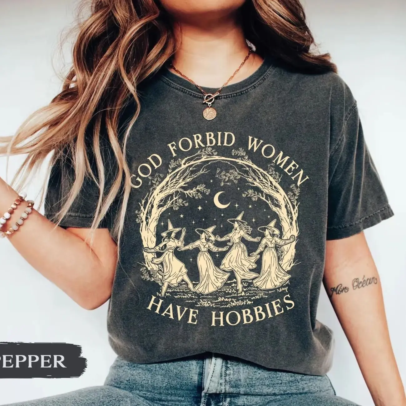 God Forbid Women Have Hobbies Shirt, Halloween Witch Shirt, Feminist Witch Shirt, Salem Witch 1692 Shirt, Spooky Season, Cottagecore Gift RBO