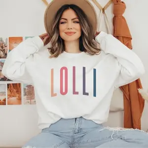 Retro Matching Lolli & Me Sweatshirts - Lolli And Lolli's Favorite Ombre - New Lolli To Be - Birth Announcement