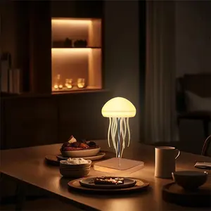 Jellyfish decorative lamp, jellyfish decorative lamp with dancing legs, RGB gradient jellyfish bedside lamp, rechargeable jellyfish table lamp with touch sensor, Christmas gift