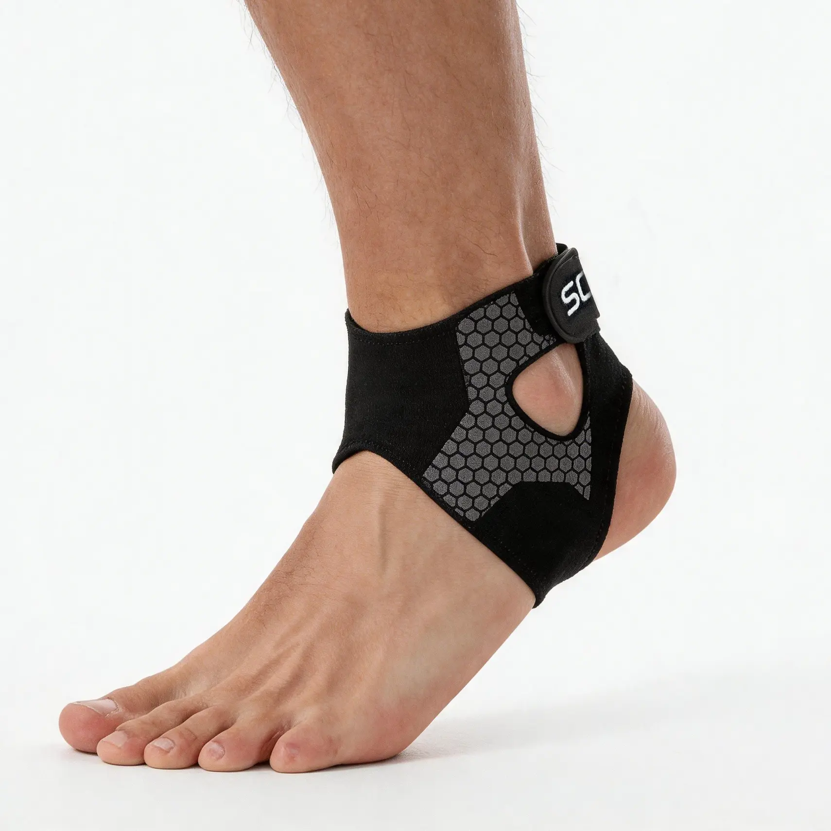 Adjustable U-Shaped Compression Ankle Brace, Breathable Ankle Support Sleeve for Sports, Running, Sprain Recovery & Daily Activities
