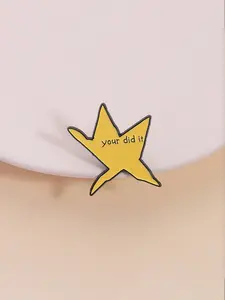 Your Did It Novelty Pentagon Encouragement Reward Pin, Unique Star Design Badge, Perfect Gift for Achievements, Fun Motivational Accessory
