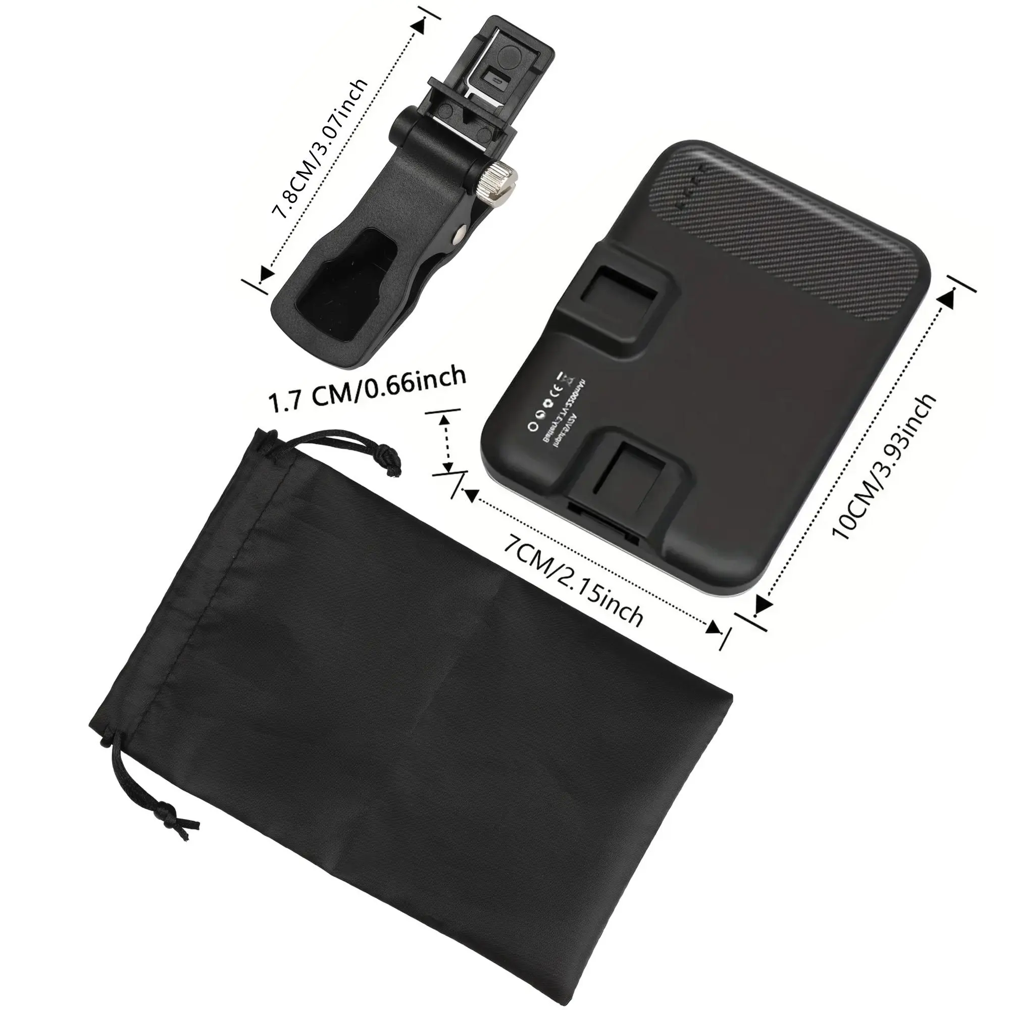 1 Set Portable Front & Back Clip-On Phone Selfie Light, 2,200 mAh Rechargeable & 7-Mode LED Selfie Fill Light for Smartphone, Tablet & Laptop #GLOBAL PICKS