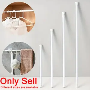 Modern Adjustable Tension Curtain Rod, Expandable Rod for Shower, Closet, Windows and Towel Rack, No Drill Iron and Rubber Home Accessories, Shower Rods