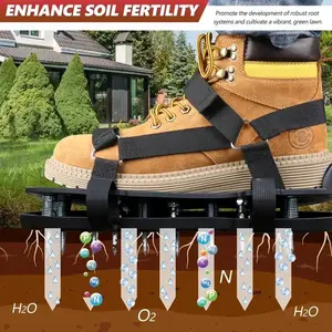 No-Step Lawn Aerator Shoes with Removable Steel Spikes | Hassle-Free Outdoor Grass Care Solution