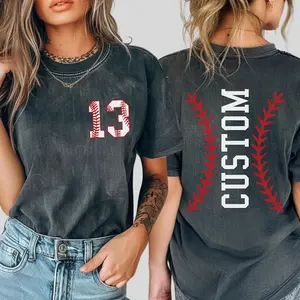Custom Baseball Number and Name Tshirt, Baseball Custom Shirt,Baseball Mom Tee,Personalized Baseball,Custom Baseball,ana1841