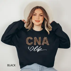CNA Life Sweatshirt, CNA Life Nursing Assistant Sweatshirt, CNA Gifts for Women, Gift for Nursing Student, Leopard Cna Life Sweat