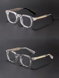 Caterside Tr Square Frame Light Blocking Glasses, Casual Unisex Optical Eyewear, All-Season Fashion Accessory, Elegant Design