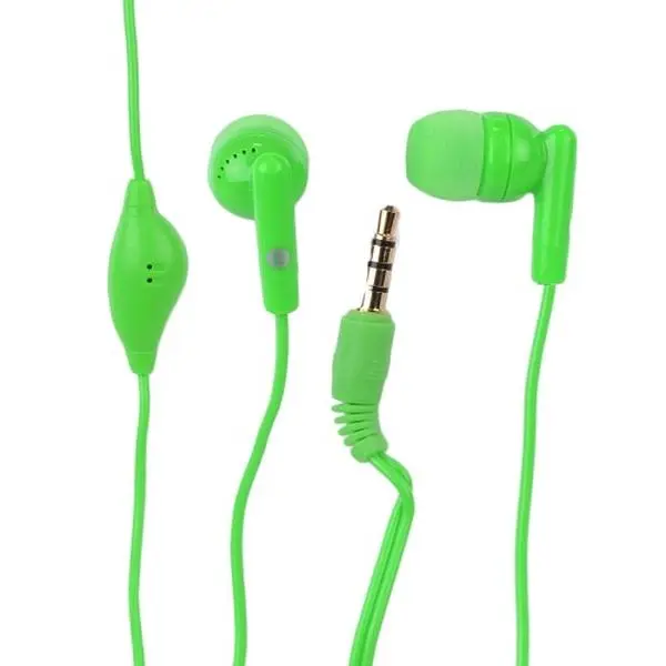 Tech and Go Noise-Isolating Earphones with Microphone, Green