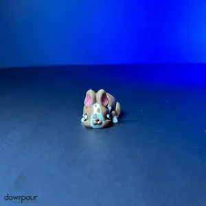 Cute 3D Printed Bunny Figurine for Easter or Year-Round Display