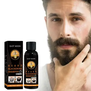 Men's Instant White to Black Beard Shampoo Nourishing Thickening BeardWash Enhance Beard Color and Density with Herbal Formula 100ml Hair