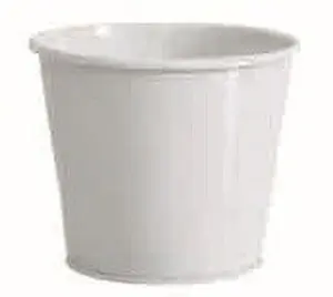 212 MAIN White Painted Metal Bucket Planter - Sturdy Metal Construction for Home Improvement, Garden Use