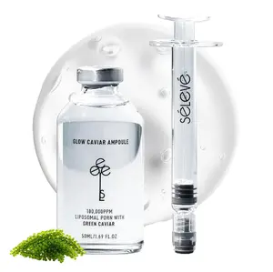 SELEVE Glow Caviar Ampoule 30mL Niacinamide Retinol Serum with Precision Syringe Applicator Hydrating Glow Face Serum for Dry Dull Skin