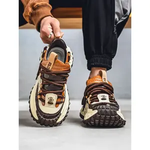 Men's New Thick Sole Height Increasing Casual Shoes, Thick Soled Sneakers, Outdoor Versatile Neutral Sports Style Sneakers