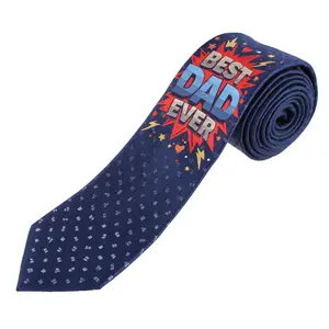 Trafalgar Best Dad Ever Novelty Silk Necktie, Ties