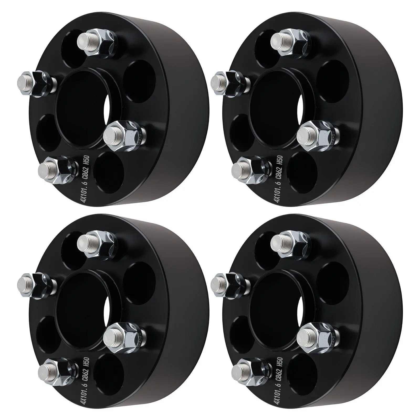 4PCS 2 Inch Aluminum Wheel Spacers 4x4 78.1mm Hub Bore 1/2x20 Thread compatible for EZGO