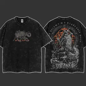 The Black Blade "Maliketh" - Elden Ring Game Edition Double Printed Oversize Washed Tee, Elden Ring Fans, RPG Game Graphic shirt, Streetwear T-shirt Unisex Oversize Gift for RPG Game Lovers