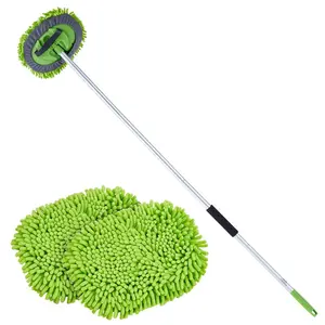 VEVOR Car Wash Brush, 66.7 - Inch Extendable Car Washing Brush with Long Handle, 12 Scratch - Free Soft PVC Bristle Head, Flow - Thru Car Cleaning Mop Kit with Water Hose Attachment for Car RV BoatVEVOR Super Brand Day