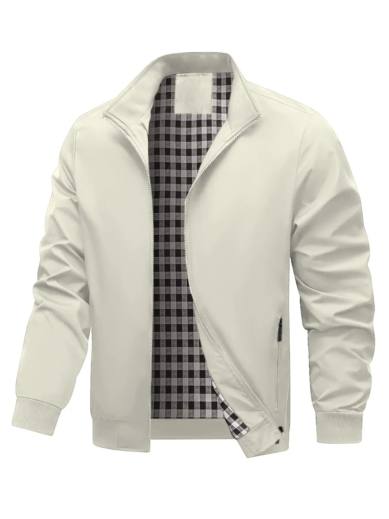 Men's Bomber Jacket, Fashionable Versatile Casual Pocket Outerwear for All Seasons, Casual Trendy Layering Choice, Stylish Men's Coat, Bomber Baseball Jacket, Outerwear With Pockets