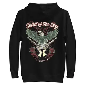 E@gle Guuuns Roses Hoodie, Floral Tattoo Design, Pistols and Revolvers, Metal Band Hoody, Punk Rock Fashion T-shirt 4QZ