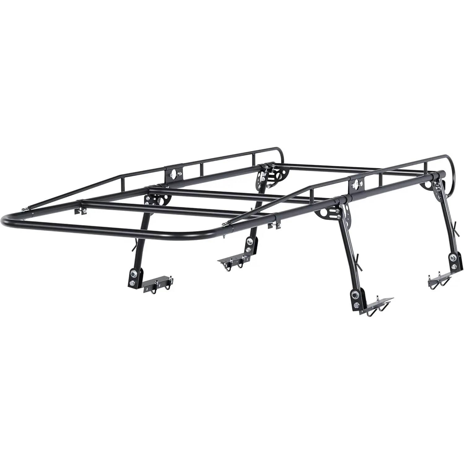 ALMULOO Adjustabl Truck Ladder Rack 60" W x 138" L x 34" H Universal Truck Pickup Bed Contractor Rack Heavy Duty Steel Lumber Utility Kayak Rack 1000lbs