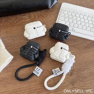 1 down jacket shaped headphone protective case, anti drop and durable silicone headphone case, Apple wireless Bluetooth headphone case, suitable for AirPods 1/2/3/4/pro/pro2/pro3