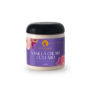 Vanilla Cream Custard CURL DEFINING CREAM - DEFINES, SMOOTHS AND PROTECTS Hair Styling Silicone Free Organic