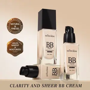 BB Cream, 24HR Long Lasting Waterproof Foundation, Lightweight Semi-Matte Buildable Coverage Makeup, Brightening, Skin Perfecting and Moisturizing Tinted Moisturizer