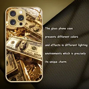 Fashion Gold Foil Stacked Pattern New Tempered Glass Phone Case for iPhone 16/16 Plus/16 Pro/16 Pro Max/15/15 Plus/15 Pro/15 Pro Max/14/14 Plus/14 Pro/14 Pro Max/13/13/13 Pro/13 Pro Max/12/12/12 Pro/12 Pro Max/11/11 Pro Max/X/XS/XR/XS Max Phone Accessorie