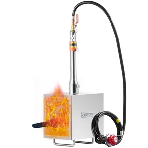 【Father's Day】VEVOR Portable Propane Forge, 1 Burner Farrier Forge, 2600℉ Tool and Knife Making Blacksmithing Gas Forge, Large Capacity Square Stainless Steel Gas Forging Tools and Equipment for Metal Forging
